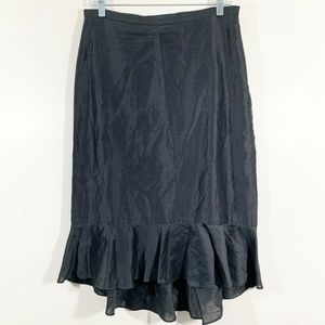 BananaRepublic Black Ramie Silk Cotton Blend Skirt